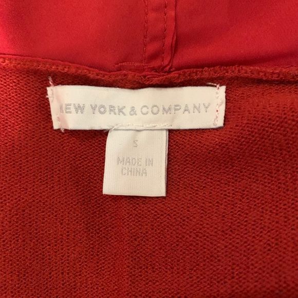 NY&C Red Cardigan Sweater Small - Picture 6 of 7